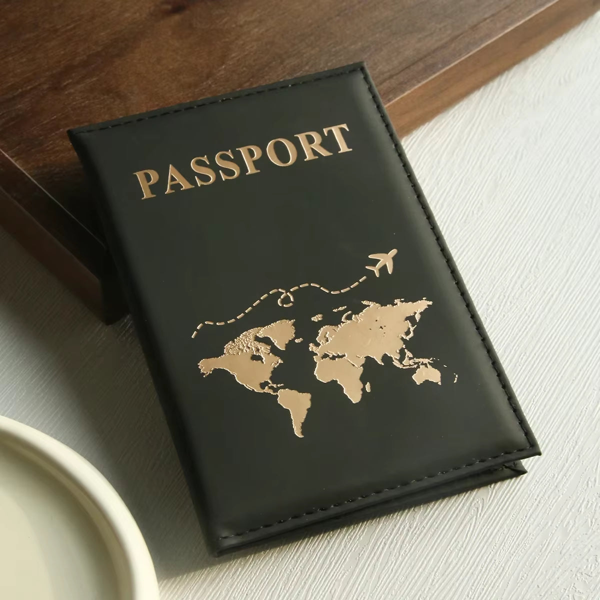 Slim Passport Holder Cove Map PU Passport Holder Travel Essential Cruise Must Have Passport Holders Portable for All Country