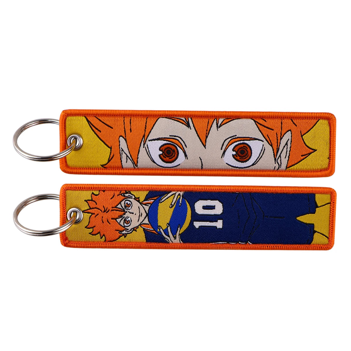 Japanese Anime Cool Embroidery Key Fobs Key Tag Motorcycles Cars Backpack Chaveiro Keychain for Friends Fashion Key Ring Gifts